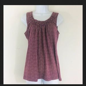 🎁 Ann Taylor LOFT Top M Purple Sleeveless LZ8